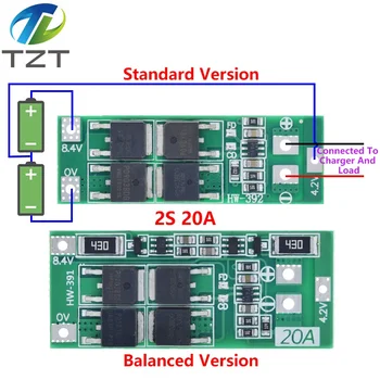 2S 20A 7.4 V, 8.4 V 18650 Baterie Litiu Bord de Protecție/BMS Bord Standard/Echilibru Pentru DIY