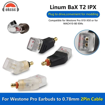 OKCSC Linum BaX T2 IPX Cască Converter 0.78 mm 2pin Cablu Conector Pentru Westone Pro X10-X50 MACH10 - 80 tamisa. receptionat. Pavilioane Adaptor